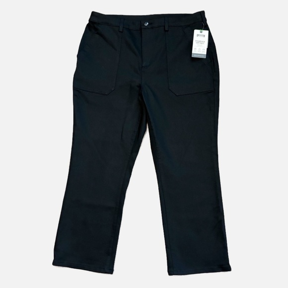 Duluth Trading Black Dyehard Kick Crop Pants Women’s 14 Regular NWT - Picture 1 of 12